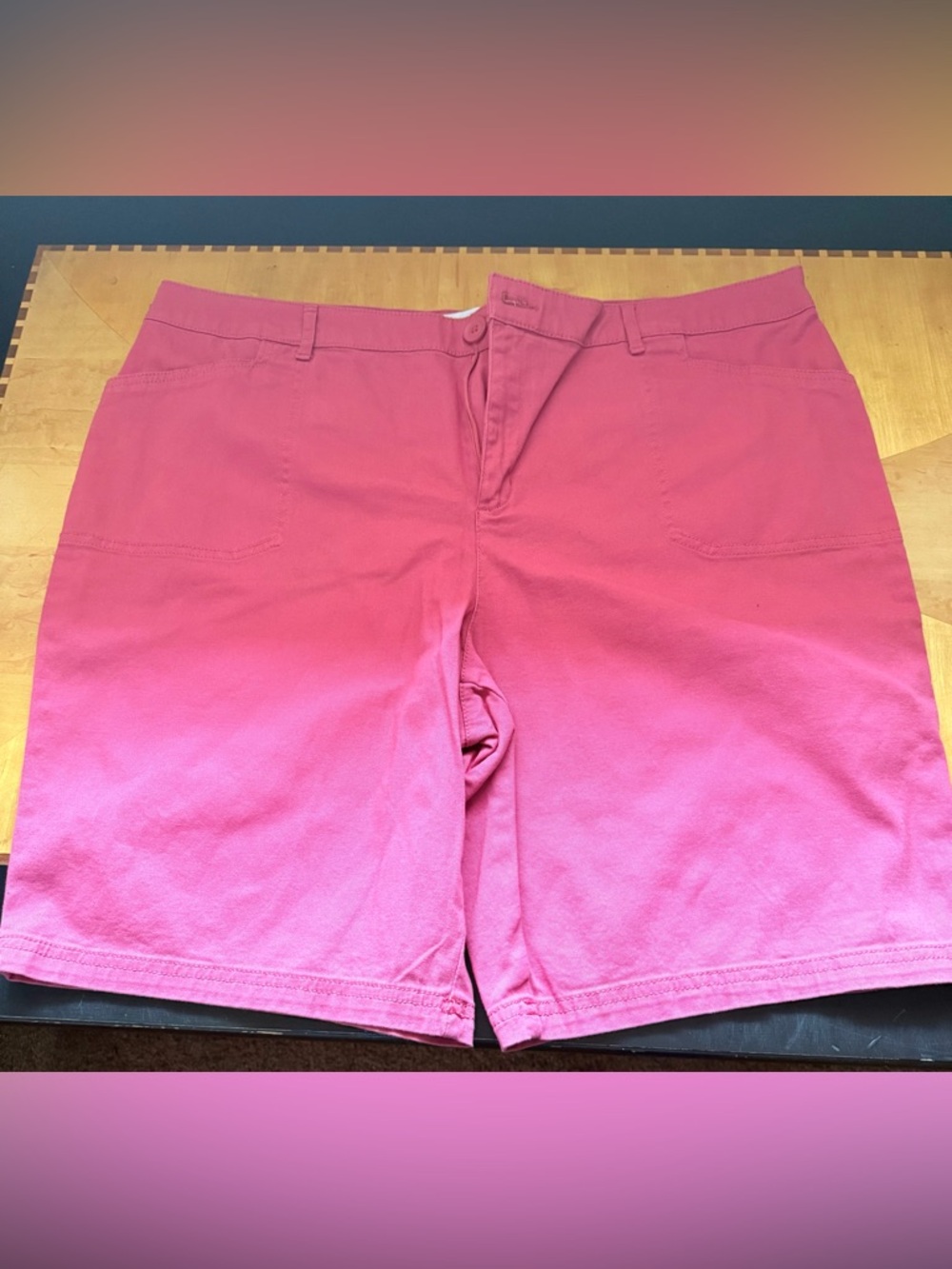 croft & barrow Pink Pull-On Bermuda Shorts